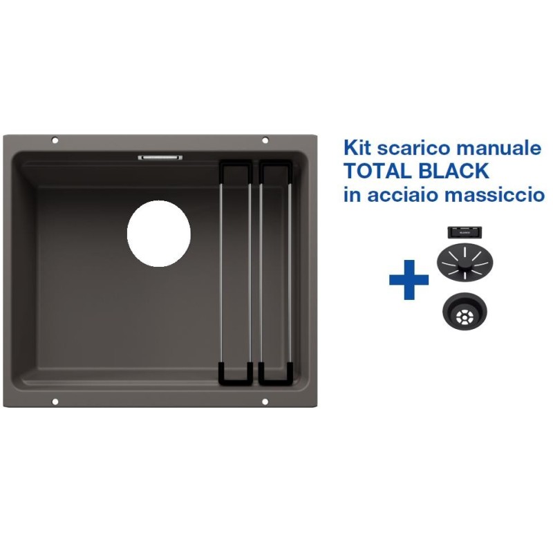 Blanco ETAGON 500-U Grigio Vulcano + Set Total Black 2527258 Blanco ETAGON 500-U Grigio Vulcano + Set Total Black 2527258