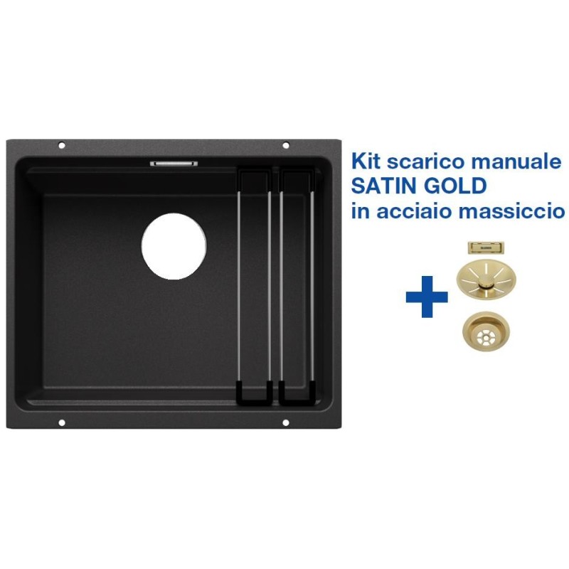 Blanco ETAGON 500-U Antracite con Set Satin Gold - 3522227 Blanco ETAGON 500-U Antracite con Set Satin Gold - 3522227