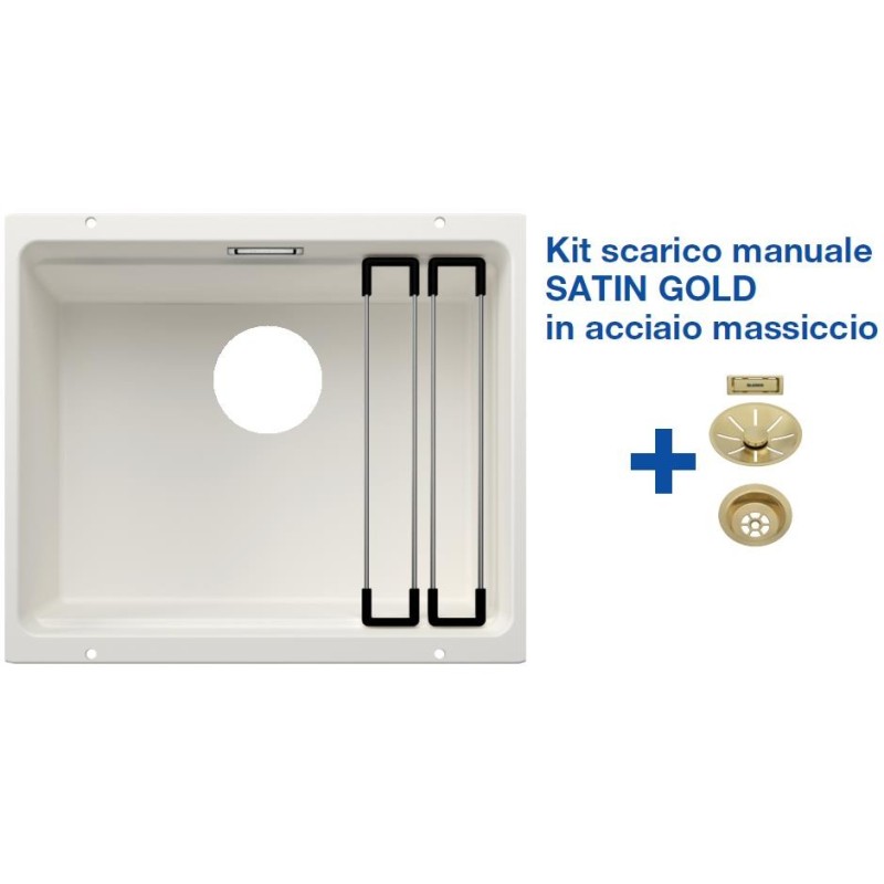 Blanco ETAGON 500-U Bianco + Set Satin Gold 3522231 Blanco ETAGON 500-U Bianco + Set Satin Gold 3522231