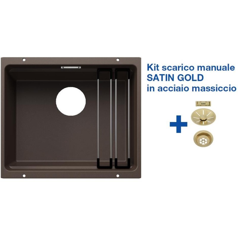 Blanco ETAGON 500-U Caffè + Set Satin Gold 3522236 Blanco ETAGON 500-U Caffè + Set Satin Gold 3522236