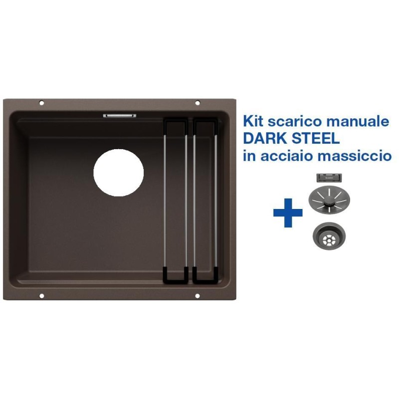 Blanco ETAGON 500-U Caffè + Set Dark Steel 4522236 Blanco ETAGON 500-U Caffè + Set Dark Steel 4522236