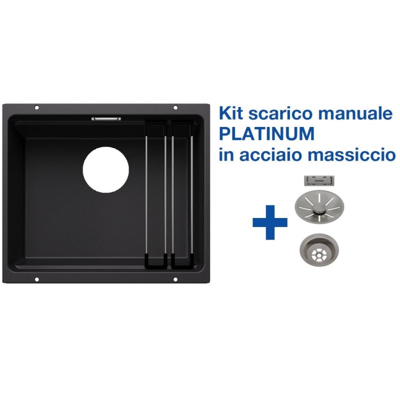 Blanco ETAGON 500-U Nero + Set Platinum 5525887 Blanco ETAGON 500-U Nero + Set Platinum 5525887