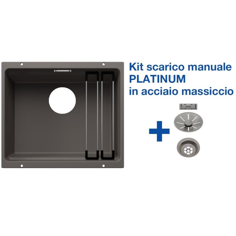 Blanco ETAGON 500-U Grigio Vulcano + Set Platinum 5527258 Blanco ETAGON 500-U Grigio Vulcano + Set Platinum 5527258