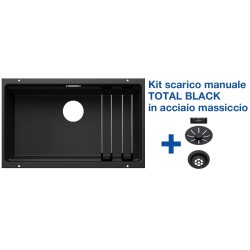 Blanco ETAGON 700-U Nero + Set Total Black - 2525891