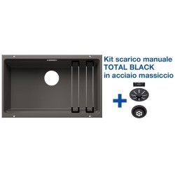 Blanco ETAGON 700-U Grigio Vulcano + Set Total Black - 2527261