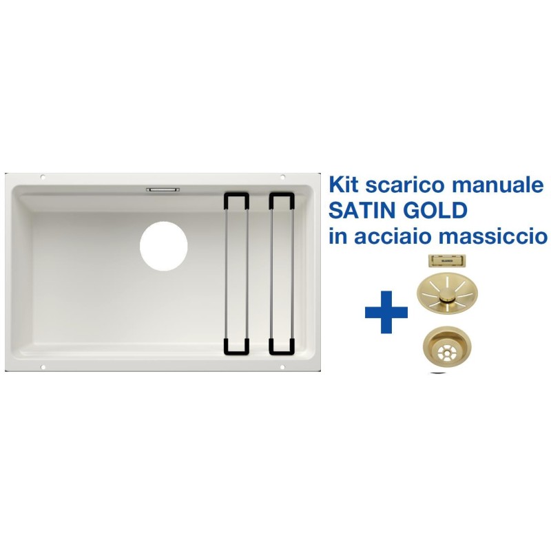 Blanco ETAGON 700-U Bianco + Set Satin Gold 3525171 Blanco ETAGON 700-U Bianco + Set Satin Gold 3525171