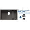 Blanco ETAGON 700-U Grigio Vulcano + Set Dark Steel 4527261