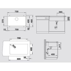 Blanco ETAGON 700-U Caffè + Set Platinum 5525176