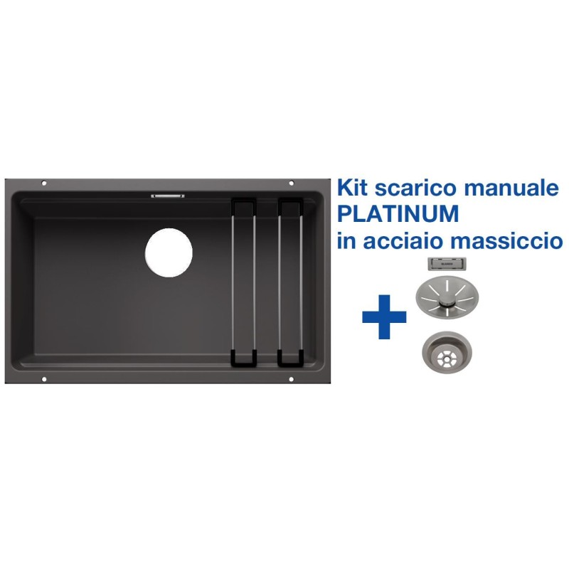 Blanco ETAGON 700-U Grigio Roccia + Set Platinum 5525168 Blanco ETAGON 700-U Grigio Roccia + Set Platinum 5525168