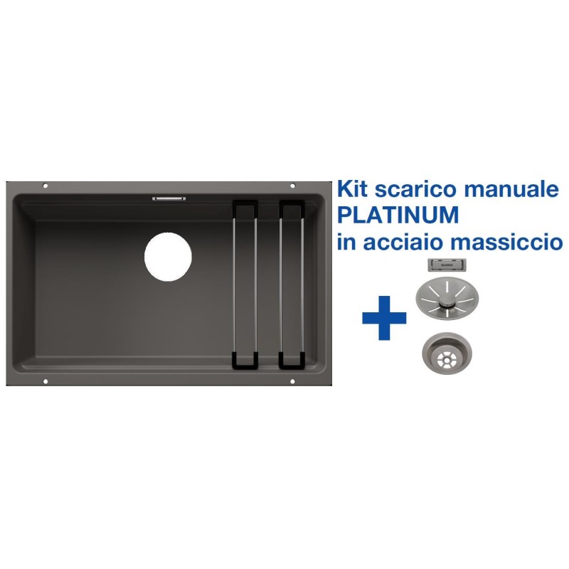 Blanco ETAGON 700-U Grigio Vulcano + Set Platinum 5527261 Blanco ETAGON 700-U Grigio Vulcano + Set Platinum 5527261