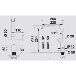 Blanco LINUS-S-F Nero Opaco sottofinestra 1527523