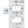 Blanco PLEON 9 Vasca Grande sinistra Soft White 1527641 con Set Stainless Steel