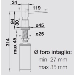 Blanco LATO Dispenser Platinum 1527721